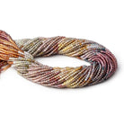 2.2mm Multi Gemstone Micro Faceted Rondelle Beads 12.75 inch 196 pieces AAA - Beadsofcambay.com