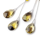22x14-28x17mm Bi-Color Quartz Faceted Pear 1 Focal Bead - Beadsofcambay.com