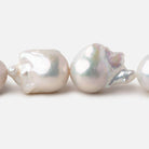 22x14.5-25x17mm Off White Ultra Baroque Freshwater Pearls 16 inch 17 pieces AAA - Beadsofcambay.com