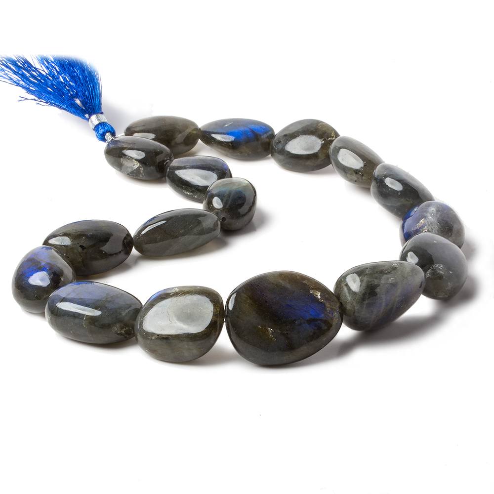 22x15-30x24mm Labradorite Plain Nugget beads 16 inch 17 pieces - Beadsofcambay.com