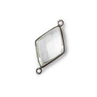 22x16mm Black Gold Crystal Quartz Faceted Kite Connector 1 piece - Beadsofcambay.com