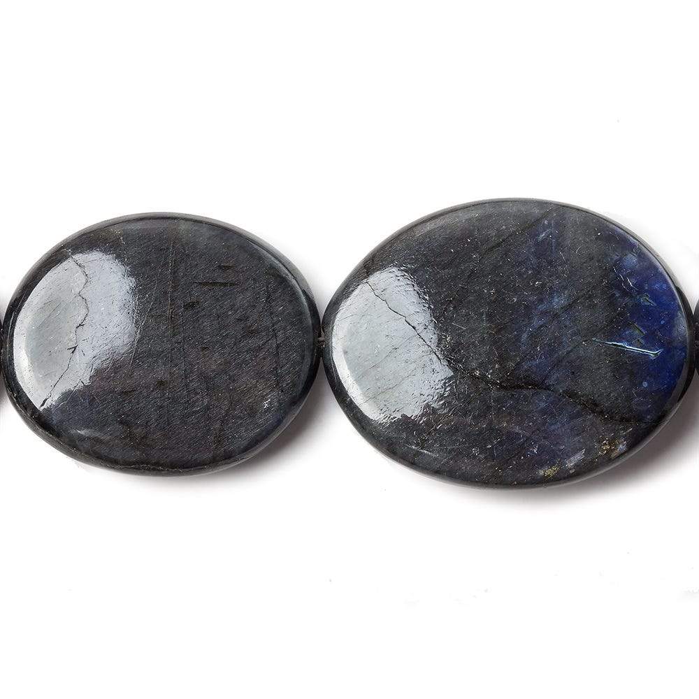 22x18-33x26mm Black Labradorite Plain Nugget beads 17 inch 17 pieces A - Beadsofcambay.com