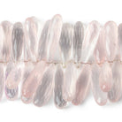 22x8-26x7mm Rose Quartz Tear Drop Beads 3 inch 30 pieces - Beadsofcambay.com