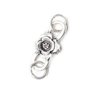 22x8mm Antiqued Sterling Silver Elongated Flower S Hook 1 Findings - Beadsofcambay.com