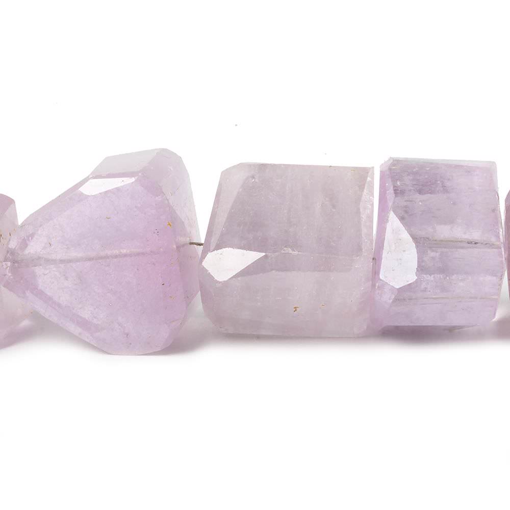 23-24mm Kunzite Faceted Nugget Beads 8 inch 9 pieces - Beadsofcambay.com