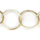 23mm 14kt Gold plated Brushed Round Link Chain by the foot - Beadsofcambay.com