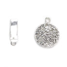 23mm Antiqued Sterling Silver Box Clasp Floral Design 1 piece - Beadsofcambay.com