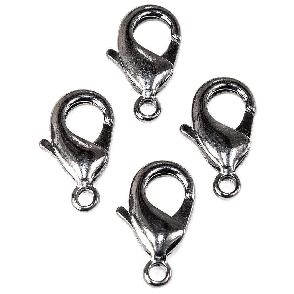 23mm Black Gold plated Lobster Clasp Set of 4 - Beadsofcambay.com