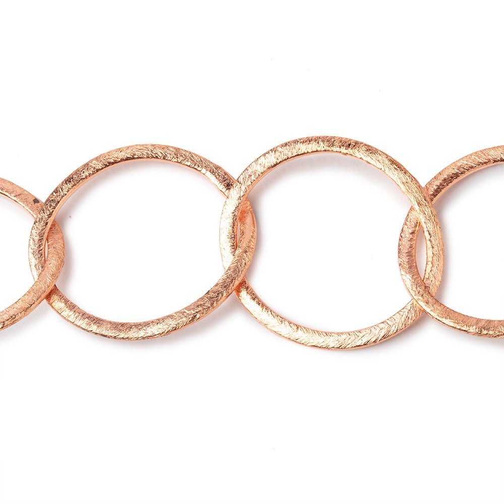 23mm Copper Brushed Round Link Chain - Beadsofcambay.com