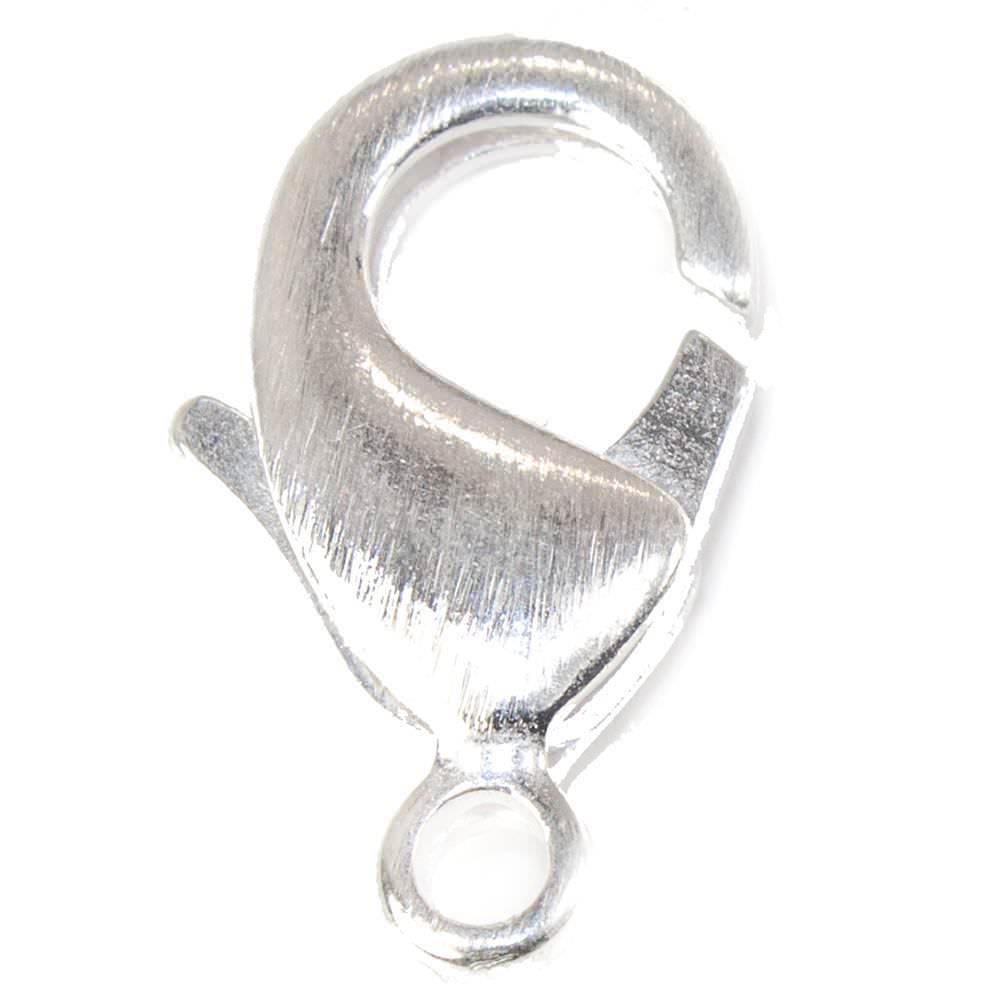 23mm Sterling Silver plated Brushed Lobster Clasp Set of 4 - Beadsofcambay.com