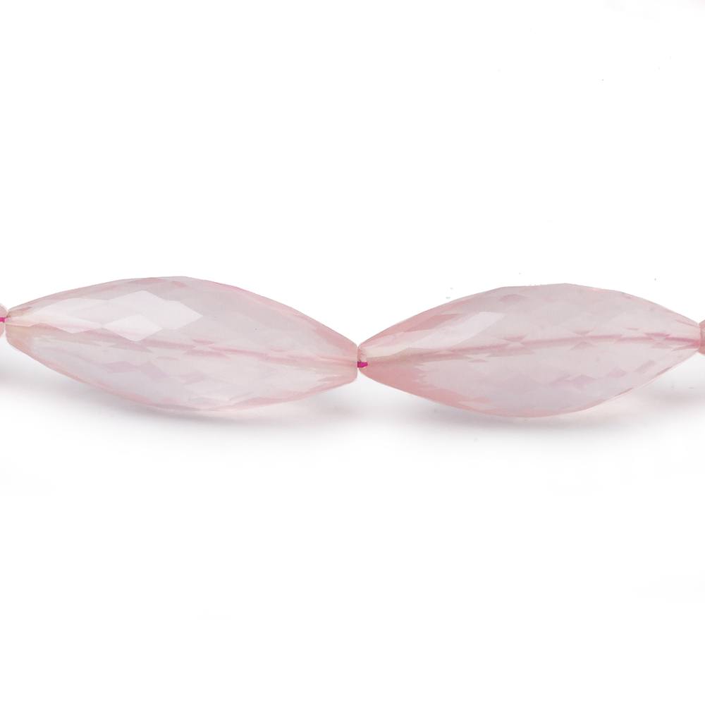 23x10 - 28x10mm Rose Quartz Faceted Bicone 16 inch 16 Beads AA - Beadsofcambay.com