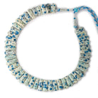 23x10-28x11mm K2 Azurite Granite "K2 Jasper" double drilled plain fancy shape collar 45 beads - Beadsofcambay.com