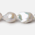 23x16-28x18mm Off White Ultra Baroque Freshwater Pearls 15 in 17 pcs - Beadsofcambay.com