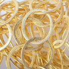 23x20mm & 22mm 22kt Gold plated Brushed Oval & Roval Link Chain by the foot - Beadsofcambay.com