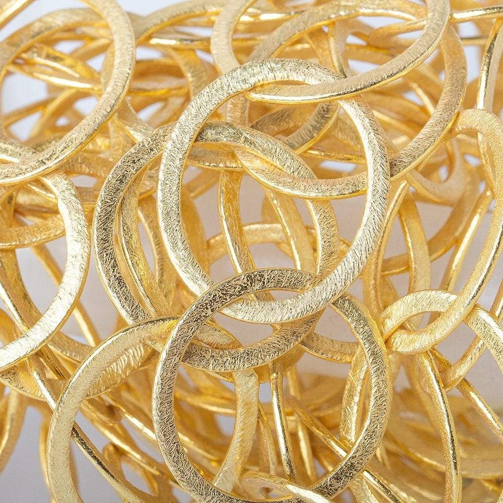 23x20mm & 22mm 22kt Gold plated Brushed Oval & Roval Link Chain by the foot - Beadsofcambay.com
