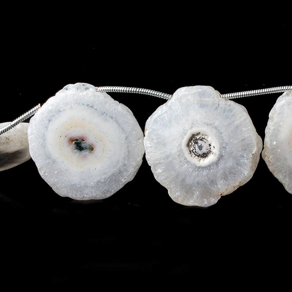 23x24-26x20mm Solar Quartz top drilled Natural Slice Beads 8 inch 8 pieces - Beadsofcambay.com