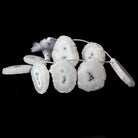 23x24-26x20mm Solar Quartz top drilled Natural Slice Beads 8 inch 8 pieces - Beadsofcambay.com