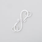 23x8.5mm Sterling Silver S Hook Center Rope Design 1 piece - Beadsofcambay.com