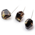 24-26mm Bi-Color Quartz Faceted Nugget 1 Focal Bead - Beadsofcambay.com