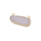 24-30mm Gold Leafed Lilac Drusy East West Connector 1 focal piece - Beadsofcambay.com