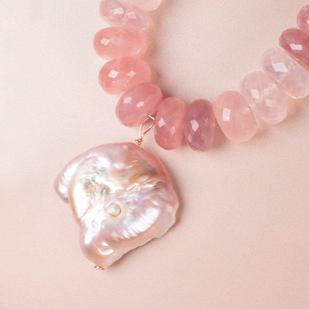 24.5-33mm Blush Pink Ultra Baroque Focal Beads 1 piece - Beadsofcambay.com