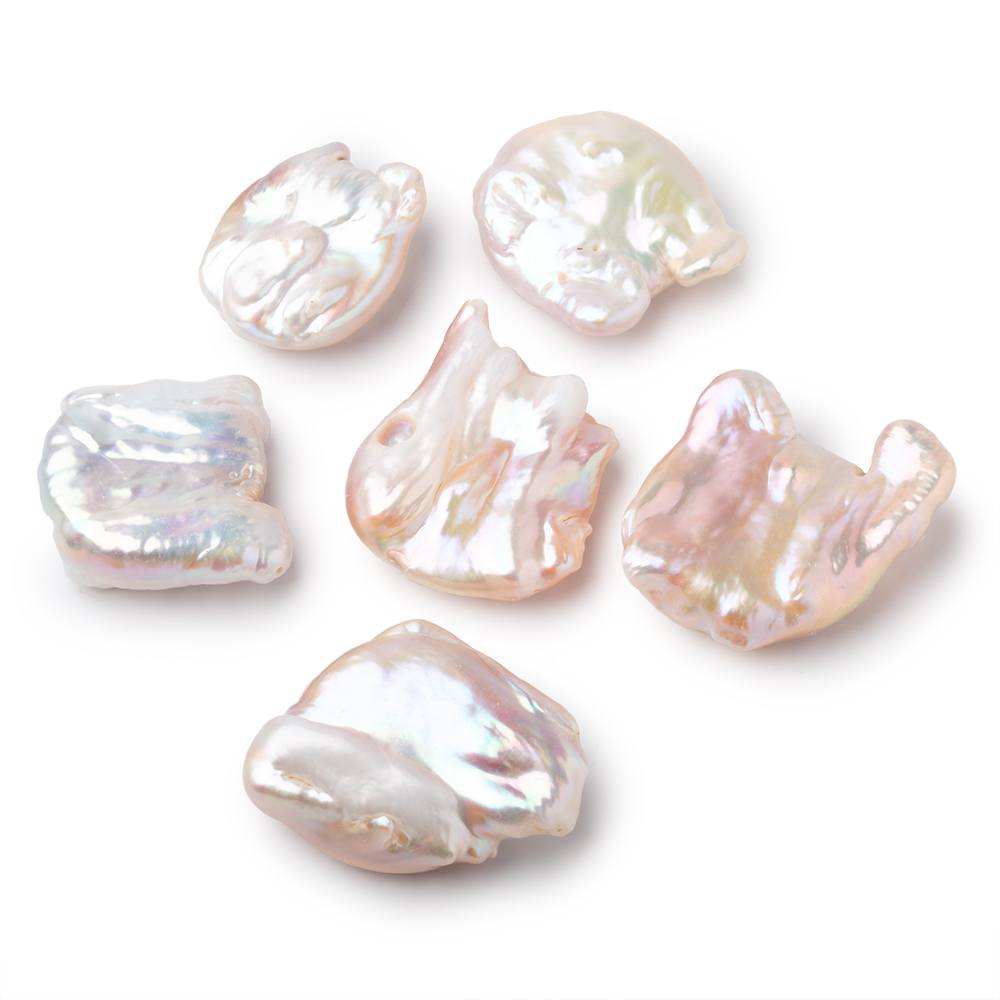 24.5-33mm Blush Pink Ultra Baroque Focal Beads 1 piece - Beadsofcambay.com