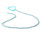 2.4mm Blue Zircon Micro Faceted Rondelle Beads 13 inch 160 pieces AA - Beadsofcambay.com