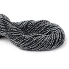 2.4mm Hematite Micro Faceted Heshi 12.5 inch 250 Beads AA - Beadsofcambay.com