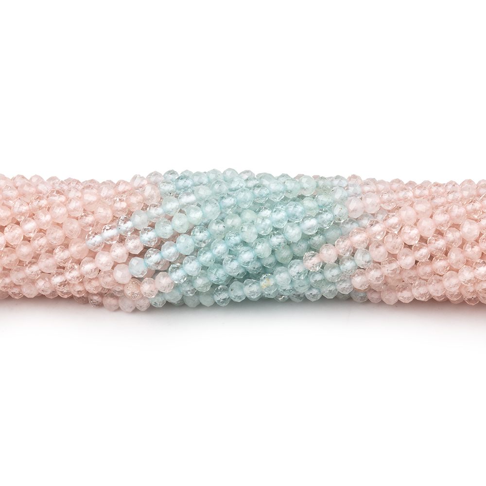 2.4mm Multi Beryl Micro Faceted Rondelle Beads 12.5 inch 164 pieces - Beadsofcambay.com