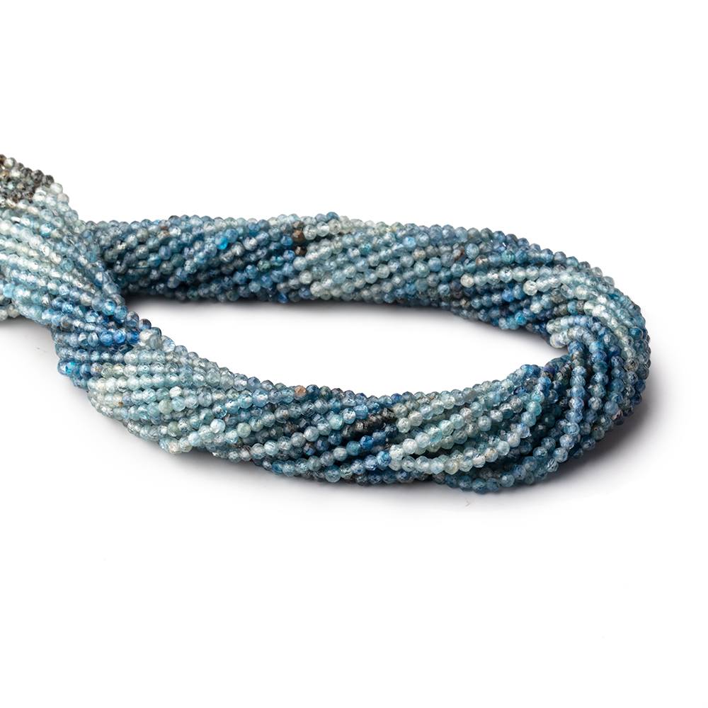 2.4mm Shaded Kyanite Micro Faceted Rondelle Beads 13 inch 156 pieces - Beadsofcambay.com