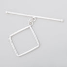 24mm Sterling Silver Diamond Shape Toggle 1 piece - Beadsofcambay.com