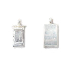 24mm Sterling Silver plated Box Clasp Curved Plain Rectangle Design 1 piece - Beadsofcambay.com
