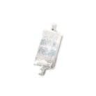 24mm Sterling Silver plated Box Clasp Curved Plain Rectangle Design 1 piece - Beadsofcambay.com