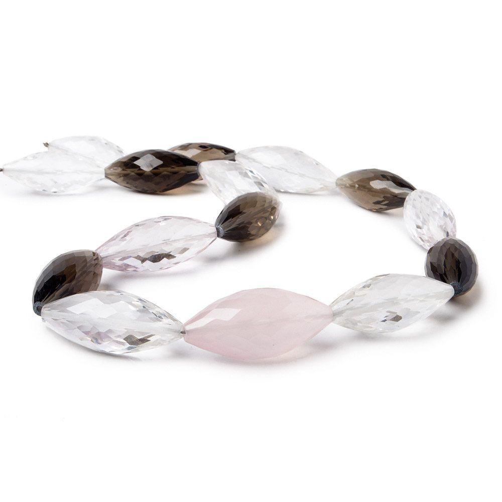 24x10-27x13mm Multi Gemstone Faceted Marquise 15 inch 15 Beads AA - Beadsofcambay.com