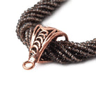 24x13mm Copper Bail Chevron Design Set of 2 - Beadsofcambay.com