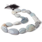 24x17-33x21mm Australian Blue Grey Opal Plain Oval Beads 19 inch 19 pieces - Beadsofcambay.com