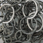 24x20mm-22x21mm Black Gold Plated Brushed Oval & Roval Link Chain by the foot - Beadsofcambay.com