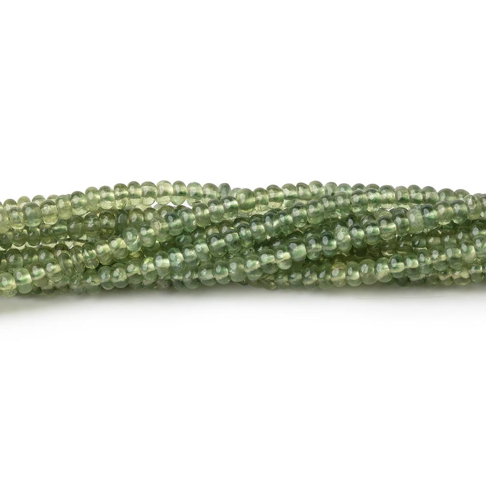 2.5-2.8mm Green Sapphire Plain Rondelle Beads 15 inch 230 pieces - Beadsofcambay.com