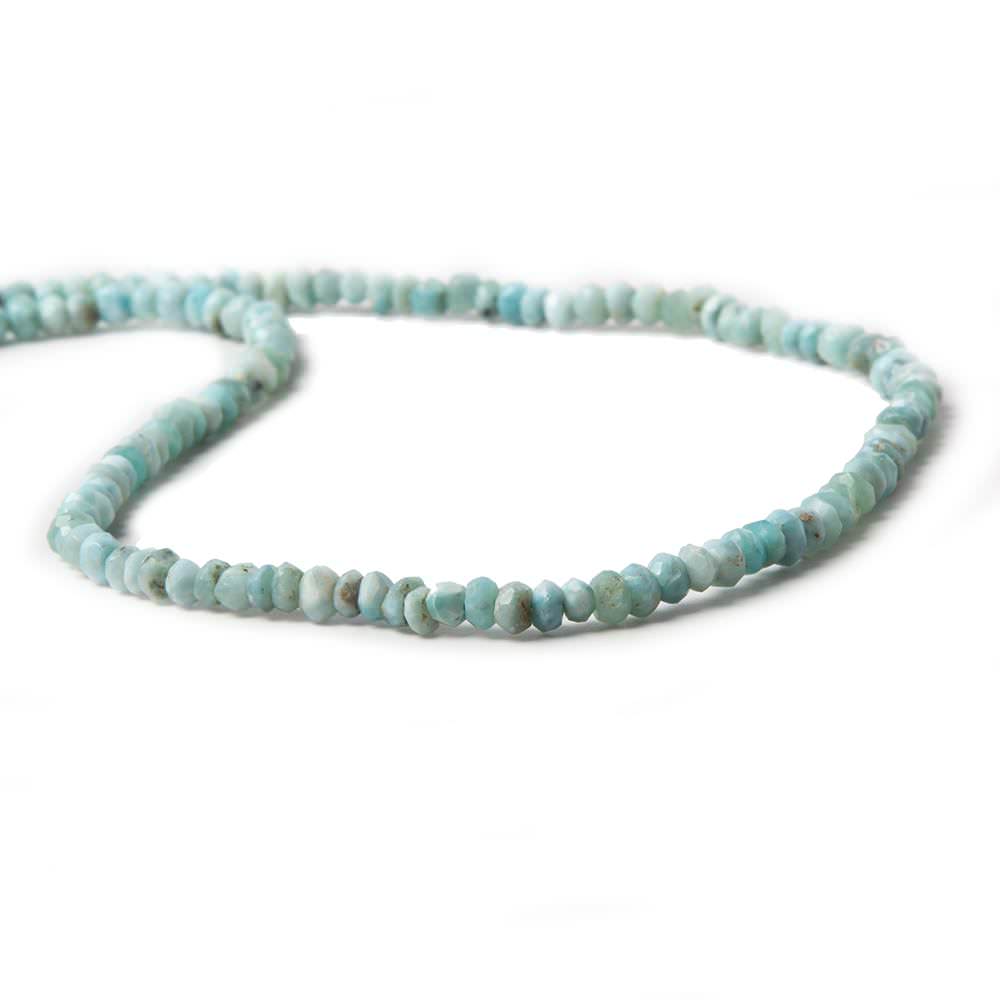 2.5-3 mm Larimar faceted rondelle beads 13 inch 120 pieces - Beadsofcambay.com