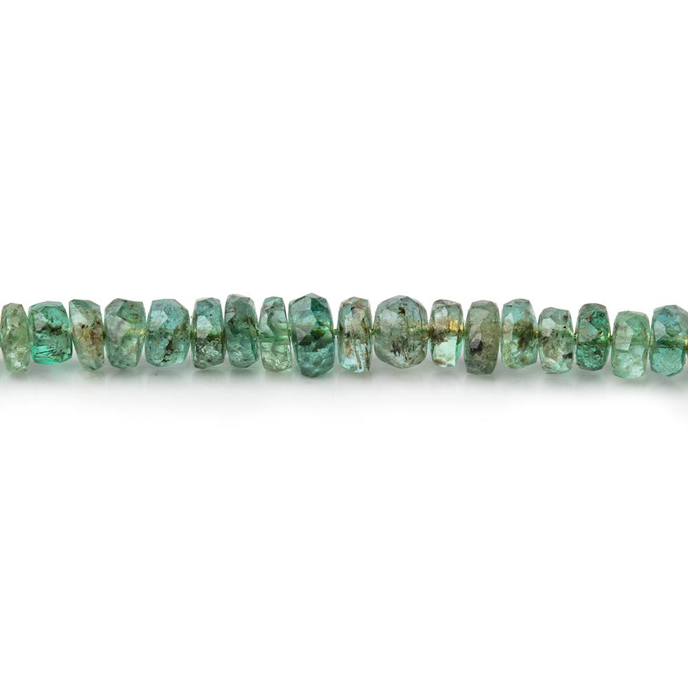 2.5-3.5mm Emerald faceted rondelle beads 16 inches 236 pieces A - Beadsofcambay.com
