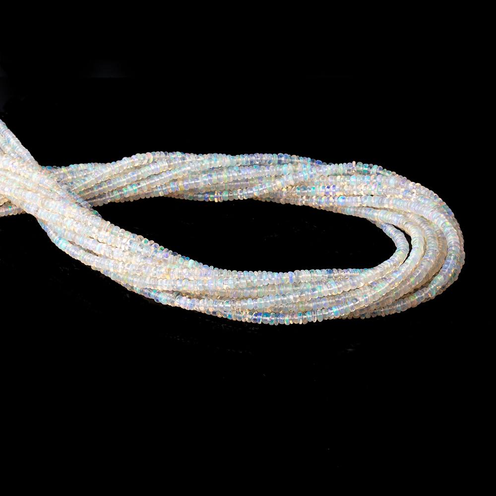 2.5-3.5mm Ethiopian Opal Plain Rondelle Beads 16 inch 285 pieces AA - Beadsofcambay.com