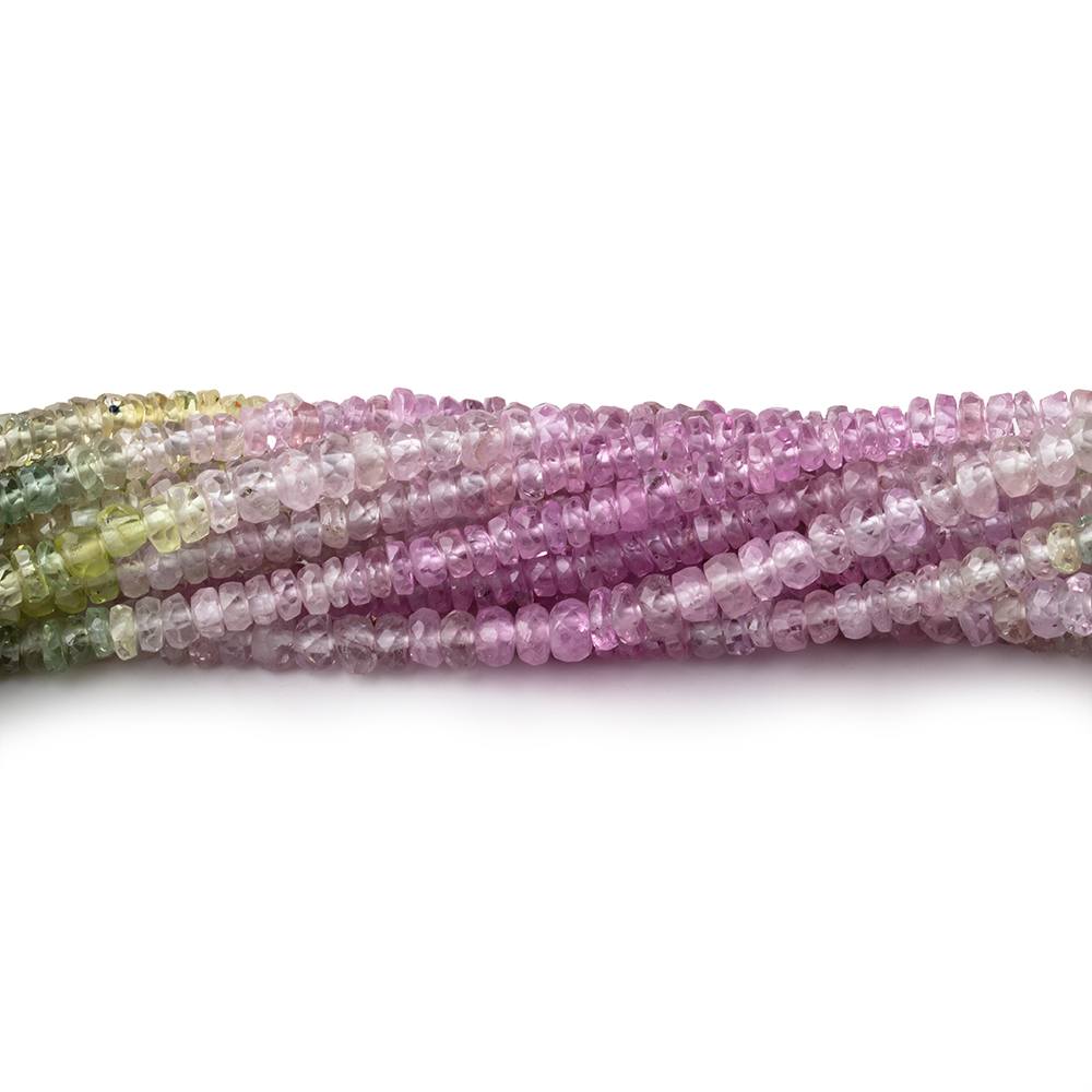 2.5-3.5mm Multi Color Sapphire Faceted Rondelle Beads 15 inch 268 pieces