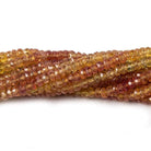 2.5-3.5mm Orange & Yellow Songea Sapphire rondelles 16 inch 225 beads AA - Beadsofcambay.com