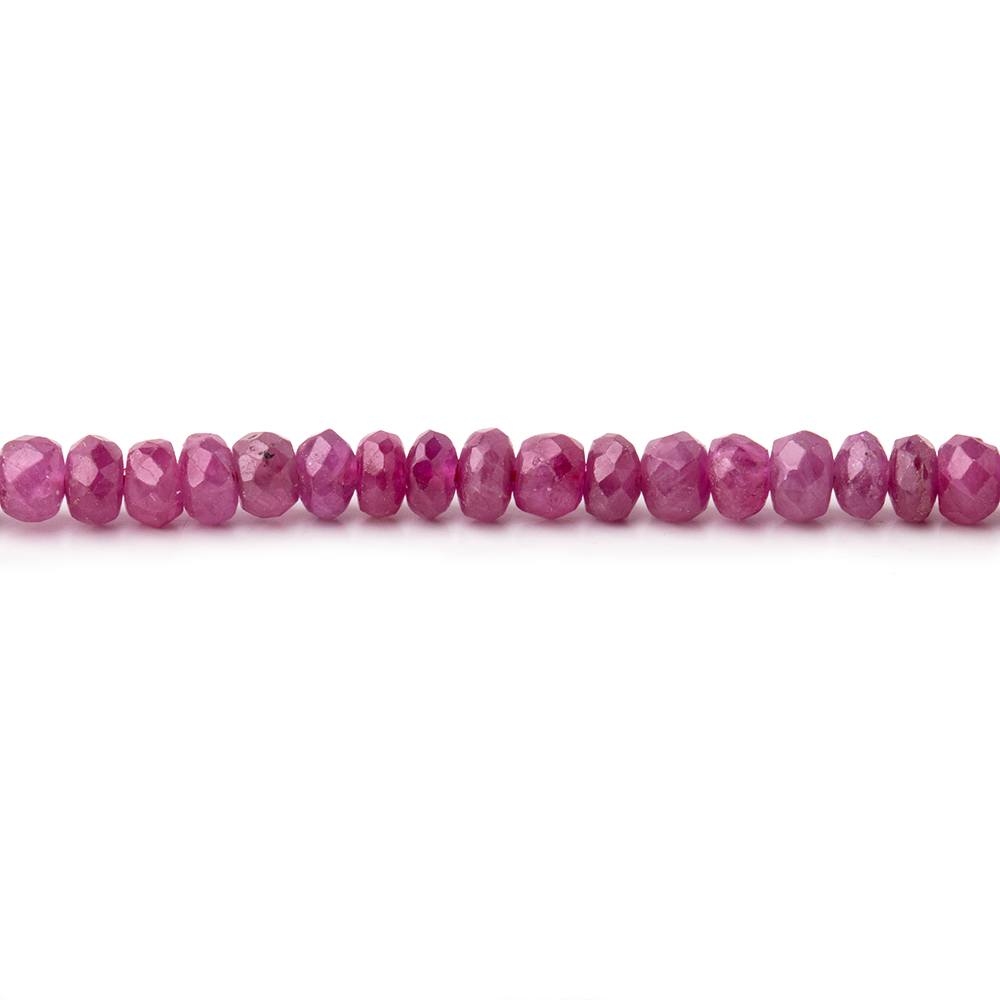2.5-3.5mm Ruby Faceted Rondelle Beads 16.5 inch 210 pieces - Beadsofcambay.com