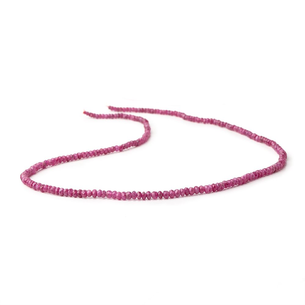 2.5-3.5mm Ruby Faceted Rondelle Beads 16.5 inch 210 pieces - Beadsofcambay.com