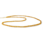 2.5-3.5mm Songea Yellow Sapphire faceted rondelles 22 inches AA - Beadsofcambay.com