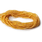 2.5-3.5mm Songea Yellow Sapphire faceted rondelles 22 inches AA - Beadsofcambay.com