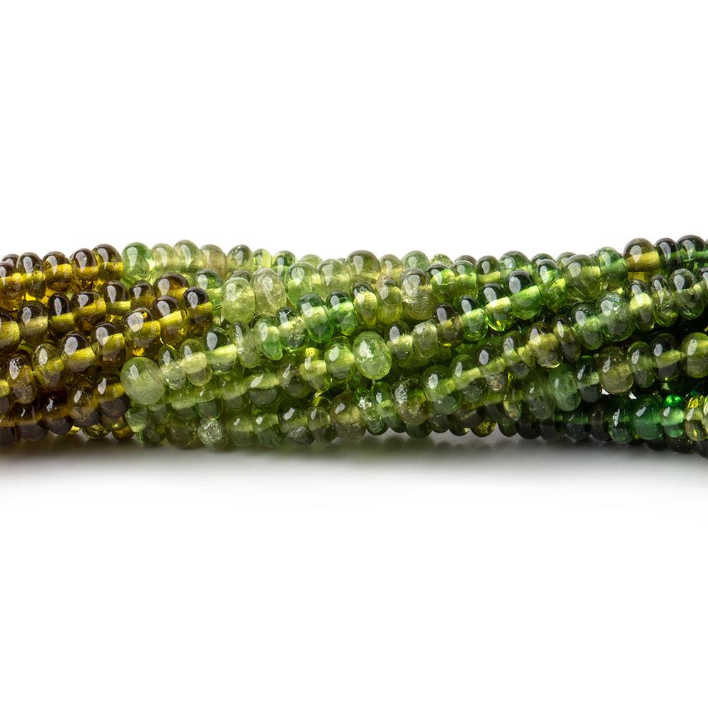2.5-3mm Green & Brown Apatite Pain Rondelle Beads 16 inch 235 pieces - Beadsofcambay.com