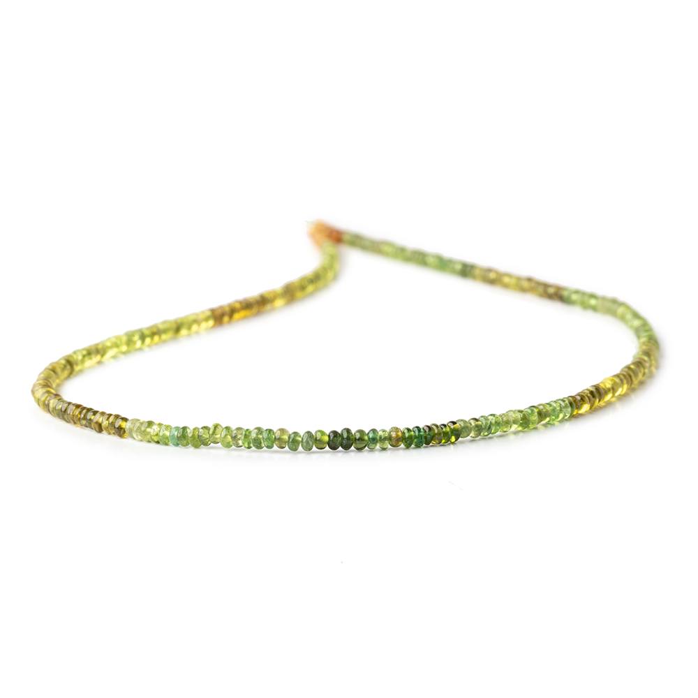 2.5-3mm Green & Brown Apatite Pain Rondelle Beads 16 inch 235 pieces - Beadsofcambay.com