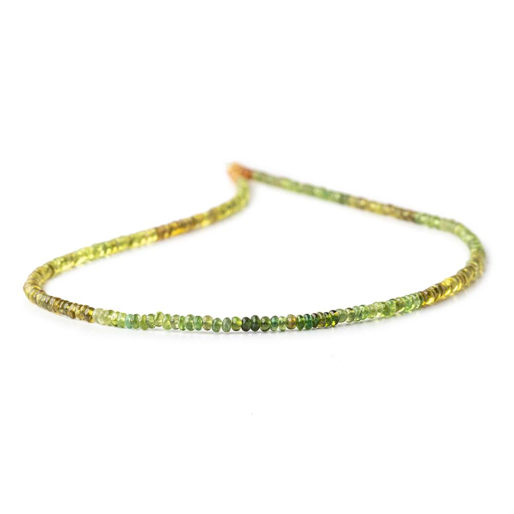 2.5-3mm Green & Brown Apatite Pain Rondelle Beads 16 inch 235 pieces - Beadsofcambay.com